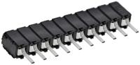 ces-110-01-t-s Samtec CES Series Straight Through Hole Mount PCB Socket, 10-Contact, 1-Row, 2.54mm Pitch, Through Hole Termination
