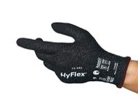 11591120 Ansell HyFlex 11591 Black Graphene, HPPE, Nylon, Spandex, Steel, Tungsten Nitrile Puncture & Tear Resistant Gloves, Size