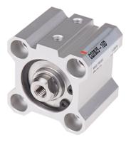 cq2b25-10d SMC Pneumatic Compact Cylinder - 25 mm Bore, 10 mm CQ2 Series, Double Acting Acting