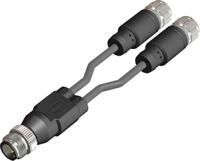 201-7233 RS PRO Male 5 way M12 to Female 3 way M12 Sensor Actuator Y-splitter Cable, 1 m