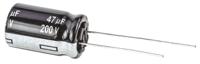 eeuee2d470 Panasonic 47μF Aluminium Electrolytic Capacitor 200V dc, Radial, Through Hole - EEUEE2D470