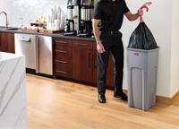 fg356988gray Rubbermaid Commercial Products Rubbermaid Commercial Products Untouchable 23gal Grey Polypropylene Waste Bin