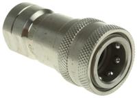 sh3-62-bspp Parker Stainless Steel Female Hydraulic Quick Connect Coupling, G 3/8 Female
