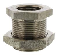 1817-00-21 Legris Stainless Steel Pipe Fitting, Straight Hexagon Bulkhead Adapter, Female G 1/2in