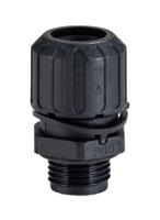 asf13pg9a-awb13 Adaptaflex Straight, Conduit Fitting, 13mm Nominal Size, PG9, Nylon 66, Black IP66, IP67, IP68, IP69K rating