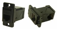 257-6713 RS PRO Single-Port RJ45 Female Feedthrough Ethernet Connector, Cat5e, Unshielded