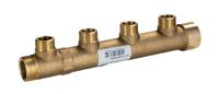 003684 Watts Brass Pipe Fitting, Straight Compression Manifold, Male 3/4in to Male 1/2in