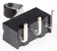 dg13-b3ra ZF Roller Lever Micro Switch, Left Angle PCB Terminal, 3 A @ 125 V ac, SPDT