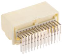 1565373-4 TE Connectivity, TH 025 Automotive Connector Socket Natural Through Hole 28 Way, Solder Termination