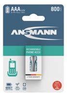 5035332 Ansmann MaxE NiMH Rechargeable AAA Battery, 800mAh, 1.2V