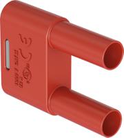 664012-22 Staubli Red Plug 4 mm Test Plug & Socket, 32A, 1kV, Nickel Plating