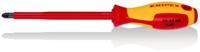 98-25-03 Knipex Pozidriv Insulated Screwdriver, PZ3 Tip, 150 mm Blade, VDE/1000V, 270 mm Overall