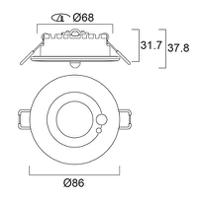 90038 Sylvania LED Spotlight, 240 V, 86 x 37.8 mm, 10 W