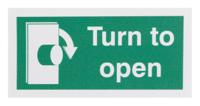 146-411 RS PRO Vinyl Polyester Sign Turn To Open Sign With English Text