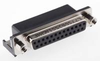 l77sdb25s1ach4f Amphenol Communications Solutions L77SD 25 Way Right Angle Through Hole D-sub Connector Socket, with 4-40 UNC Female