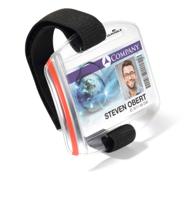 841419 Durable Transparent PVC Badge holder With Arm Strap