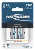 5030842 Ansmann AA NiMH Rechargeable AA Batteries, 2.7Ah, 1.2V - Pack of 4