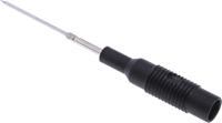 973601100 Hirschmann Fixed Test Probe, 1mm Tip, 30 V ac, 60V dc, 4mm Socket