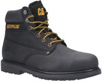 p724621 CAT P724621 Black Steel Toe Capped Unisex Safety Boots, UK 10, EU 44
