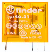 403181100000 Finder PCB Mount Power Relay, 110V ac Coil, 10A Switching Current, SPDT