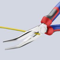 26-25-200 Knipex Long Nose Pliers, 200 mm Overall, Angled Tip, 73mm Jaw