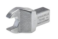 58214015 STAHLWILLE 731/40 Series Open Ended Insert Insertion Wrench, 15 mm, 14 x 18mm Insert, Chrome Plated Finish