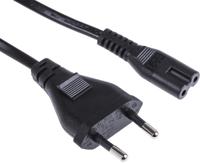 321-203 RS PRO IEC C7 Socket to Type C Europlug Plug Power Cord, 1.5m