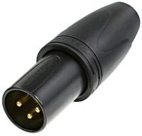 nc3mxx-hd-b-d Neutrik Cable Mount XLR Connector, Male, 50 V, 3 Way, Gold Alloy over Nickel Plating