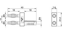 649302-21 Staubli Black Plug Banana Connector, 4 mm Connector, Socket Termination, 32A, 60V, Nickel Plating