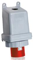 2cma167362r1000-463bs6w Amphenol Industrial, Tough & Safe IP67 Red Panel Mount 3P + N + E Industrial Power Plug, Rated At 63A, 415 V