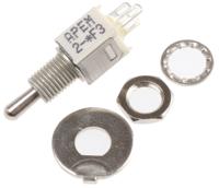 zl37s0101 APEM Toggle Switch, Panel Mount, (On)-Off-(On), SPST, Solder Terminal