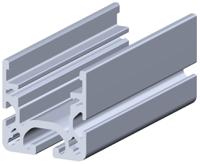 850-8498 RS PRO Silver Aluminium Roller Guide Rail, 40 x 40 mm, 5mm Groove