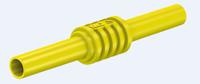 669123-24 Staubli Yellow, Female Banana Coupler With Brass contacts