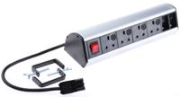 839-9796 RS PRO Type G - British 4 Gang Power Distribution Unit, 1m Cable, 230V, Fused