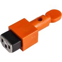 148081 Brady Black, Orange 1-Lock Nylon Electrical Plug Lockouts, 6.5mm Shackle