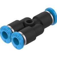 npqe-y-q4-e-f1a-p10 Festo NPQE-Y Series Y Fitting, Push In 4 mm to Push In 4 mm, Tube-to-Tube Connection Style, NPQE-Y-Q4-E-F1A-P10
