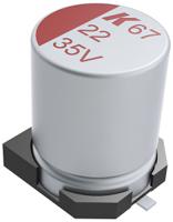 a767mu107m1vlae029 KEMET 100μF Surface Mount Polymer Capacitor, 35V dc