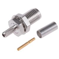 r124312120w Radiall, Jack Panel Mount SMA Connector, 50Ω, Crimp Termination, Straight Body