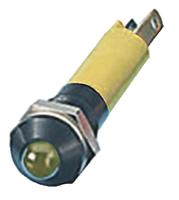 190413z2 CML Innovative Technologies Yellow Panel Mount Indicator, 24V, 8mm Mounting Hole Size, Solder Tab Termination, IP67