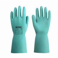 613-09 Unigloves 613 Green Nitrile Work Gloves, Size 9