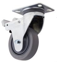 666-7561 RS PRO Braked Swivel Castor Wheel, 75kg Capacity, 100mm Wheel