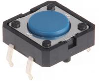 b3f-5000 Omron Blue Plunger Tactile Switch, SPST 50 mA @ 24 V dc 0.8mm Through Hole