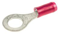 320571 TE Connectivity, PIDG Insulated Ring Terminal, M6 Stud Size, 0.26mm² to 1.65mm² Wire Size, Red