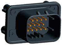1-776262-1 TE Connectivity, AMPSEAL Automotive Connector Plug Black Panel Mount 14 Way, Solder Termination