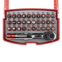 710-0621 RS PRO Driver Bit Set 32 Pieces, Hexagon, Phillips, Pozidriv, Slotted, Tamperproof Star
