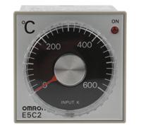 e5c2-r20k-100-240vac-0-600 Omron E5C2 Panel Mount, Din-Rail Removable Socket On/Off Temperature Controller, 48 x 48mm Relay, 100 → 240 V ac Supply
