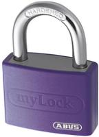 50869-t65al40-liliac ABUS Key Weatherproof Aluminium, Steel Safety Padlock, 6.5mm Shackle, 43mm Body