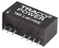 tmr-3-4812wie TRACOPOWER TMR 3WIE DC-DC Converter, 12V dc/ 250mA Output, 18 → 75 V dc Input, 3W, Through Hole, +85°C Max Temp