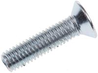 553-481 RS PRO Pozi M5 Countersunk Steel Machine Screws DIN 965 x 20.0mm