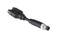 pxppvc08fim06ayt010pvc Bulgin Tee Male Pole M8 Plug to 6 Pole M8 Plug Adapter